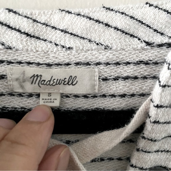 Madewell Striped Lace Up Top Size Small - Picture 6 of 8